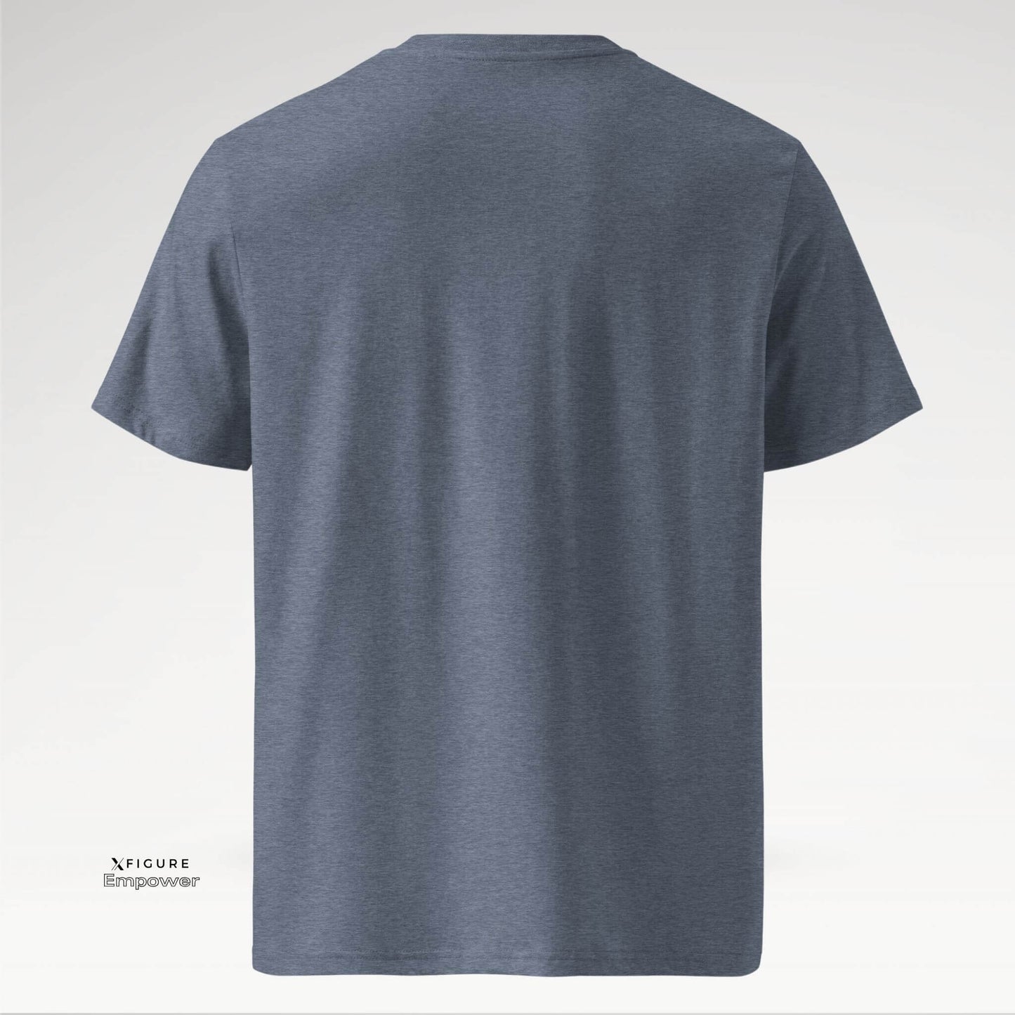 Xfigure Action I DO Tee in Dark Heather Blue Drive - Bold Unisex Statement Shirt back