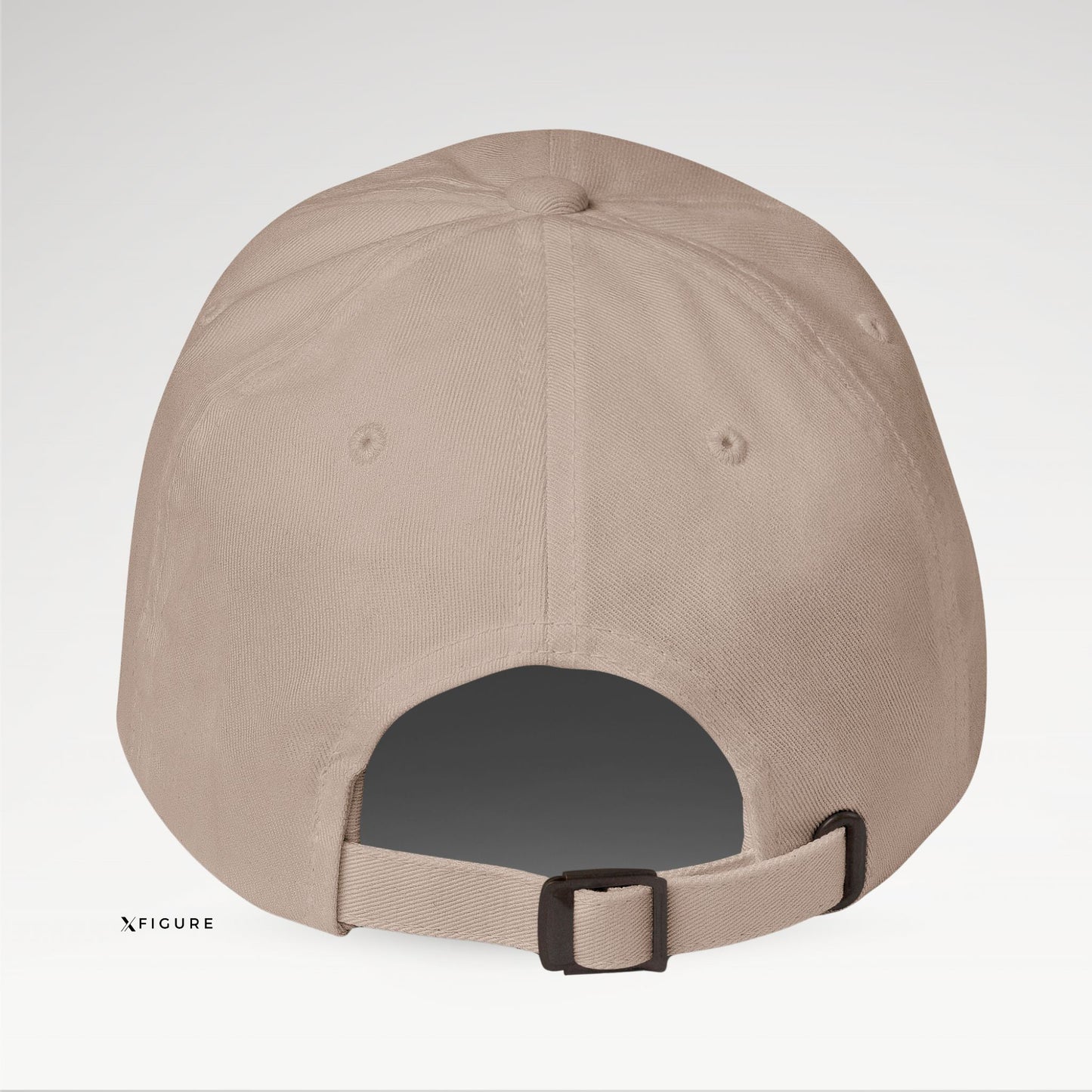 XFIGURE Black Vision Cap Back View - Adjustable Strap, Timeless Look