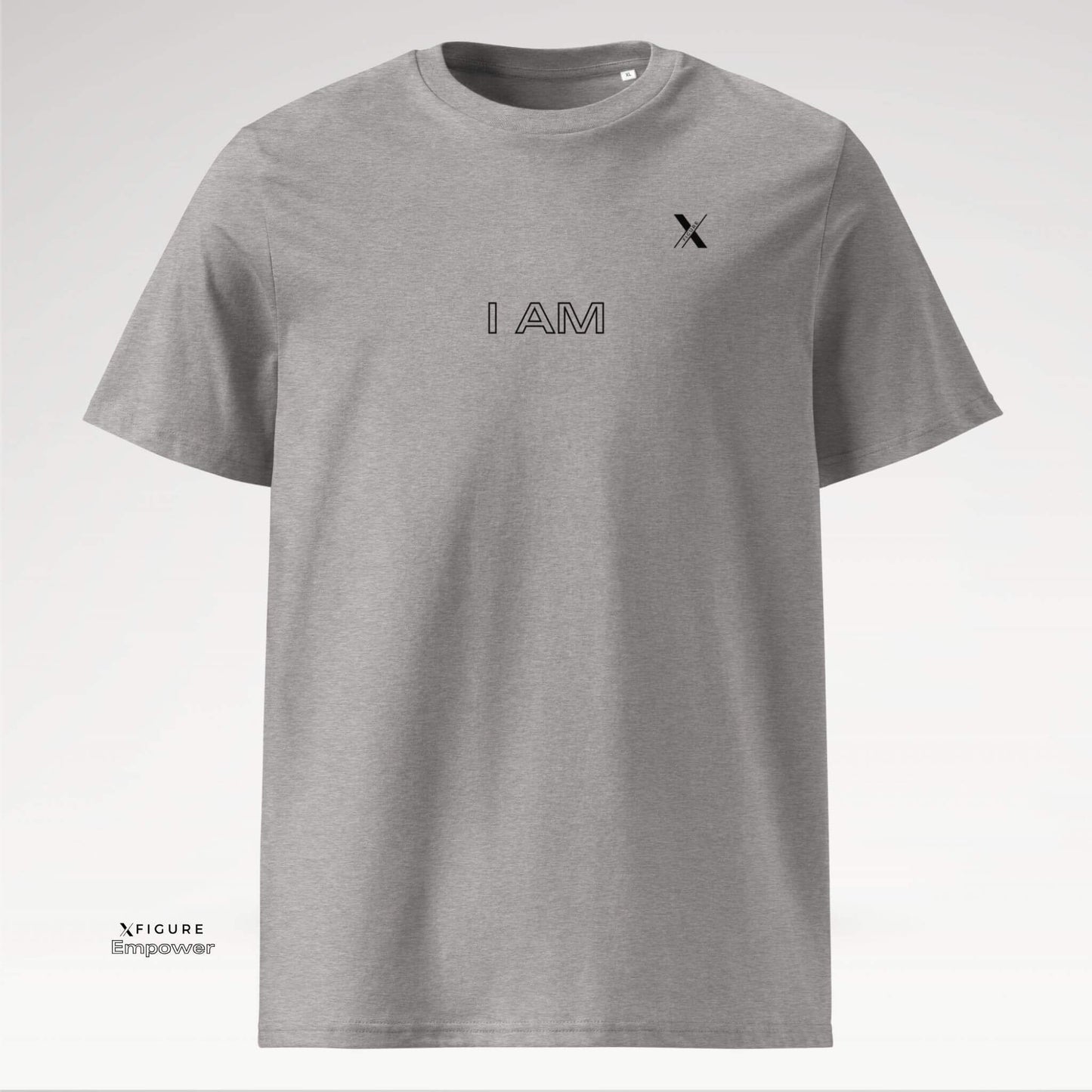 Xfigure Identity I AM Tee in Heather Gray - Empowering Unisex T-shirt
