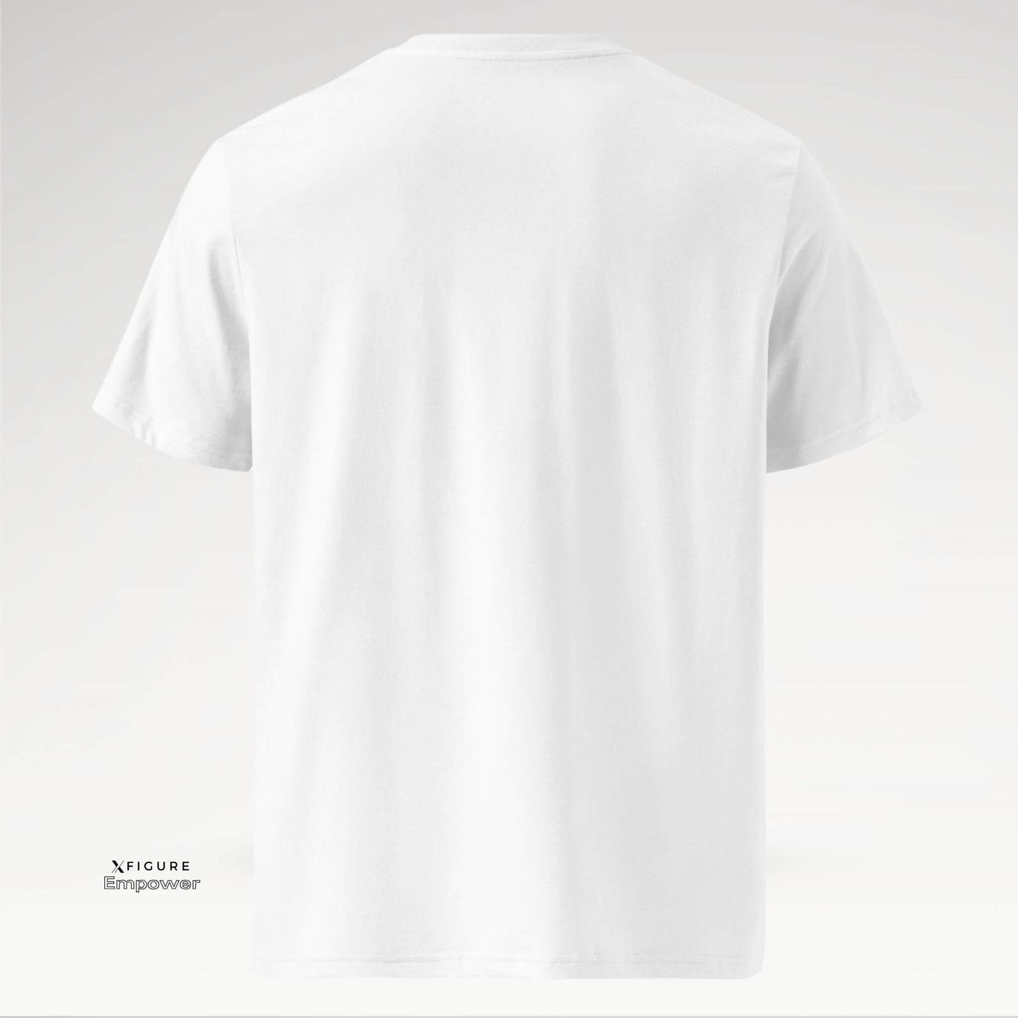 Xfigure Identity I AM Tee in Pure White - Bold Unisex Statement Shirt back