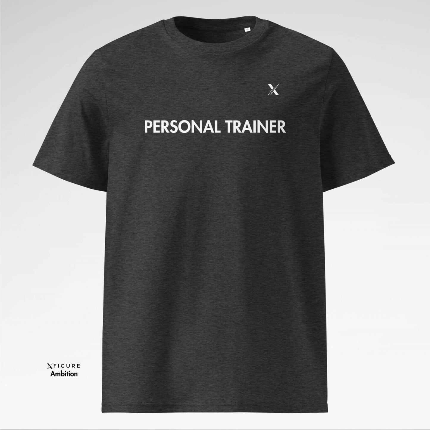 Front view of Personal Trainer Tee in Dark Heather Grey - Force Edition