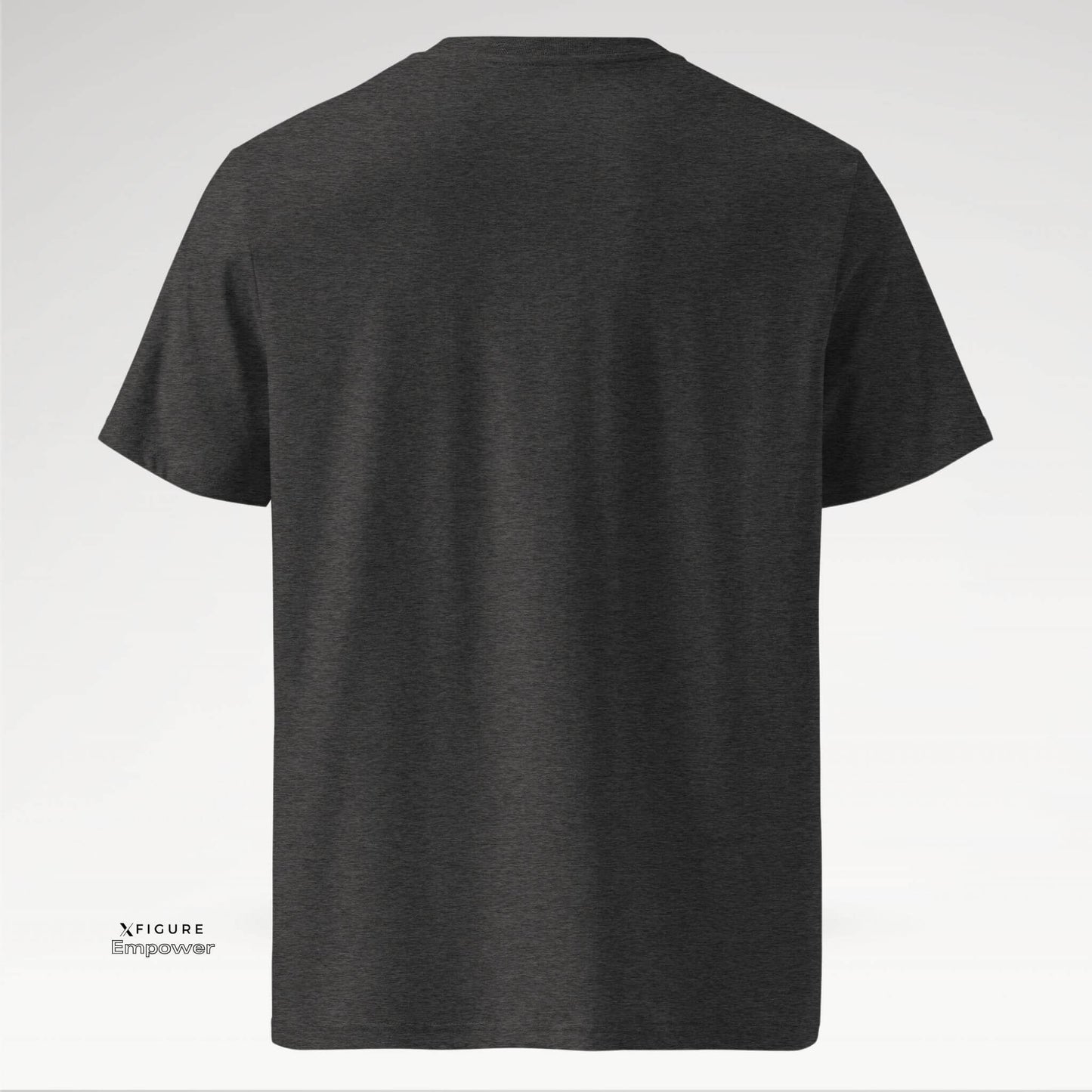 Xfigure Power I CHOOSE Tee in Dark Grey Heather Steel - Bold Unisex Statement Shirt back
