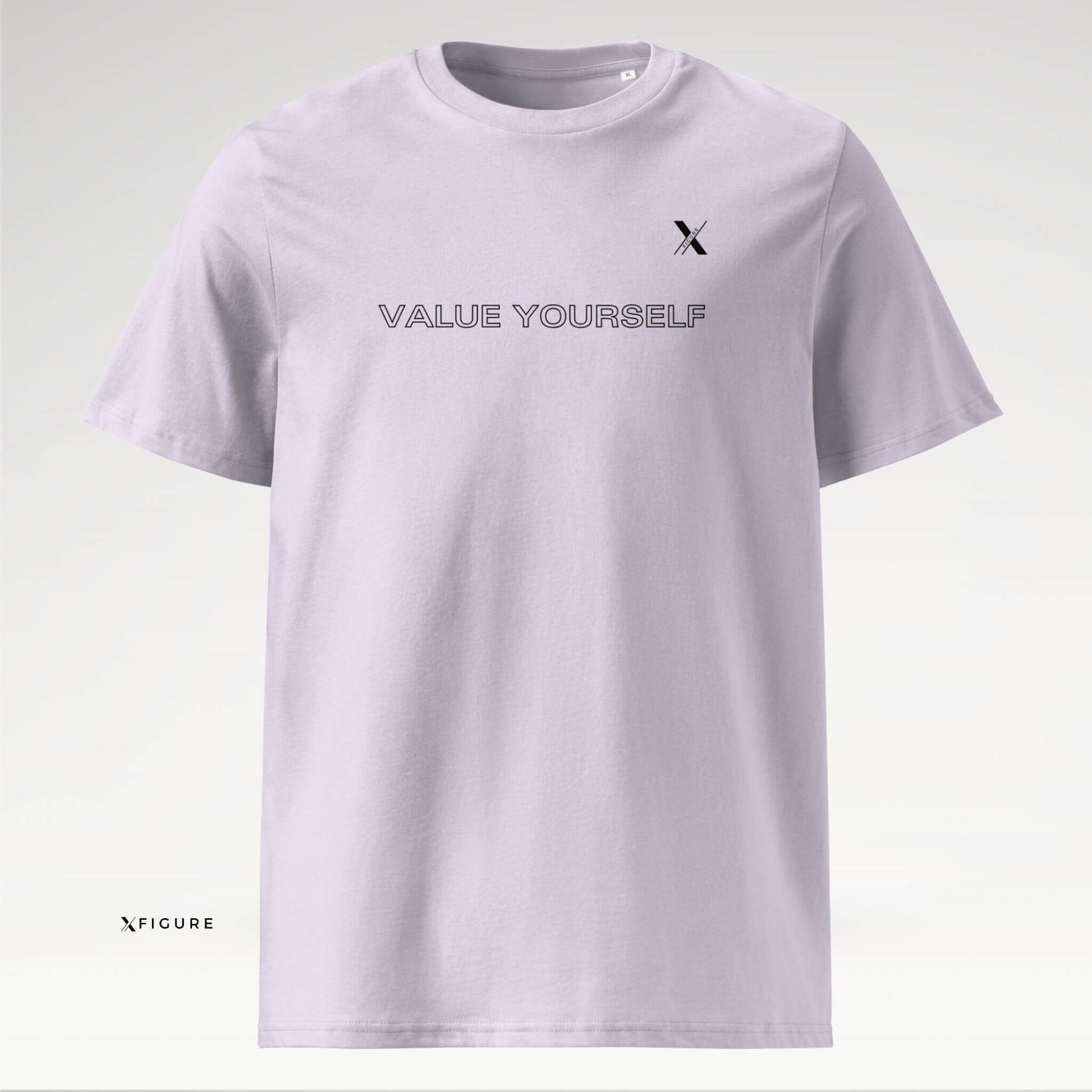Empowering ‘Value Yourself’ Tee - Empower Lavender - Front View