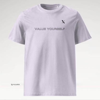 Empowering ‘Value Yourself’ Tee - Empower Lavender - Front View