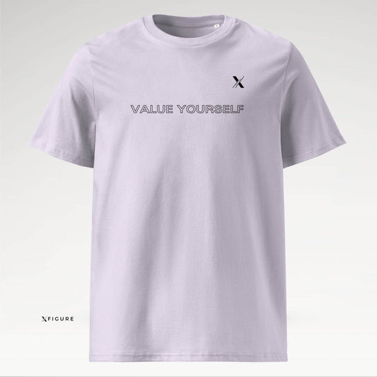 Empowering ‘Value Yourself’ Tee - Empower Lavender - Front View