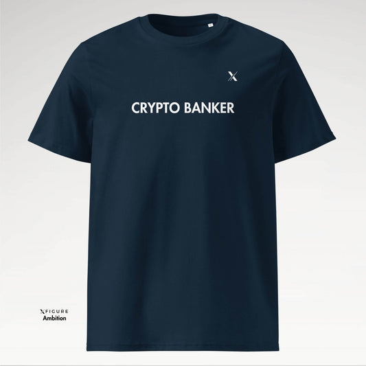 Xfigure Crypto Banker Tee in French Navy Legacy - Visionary Wealth Shirt