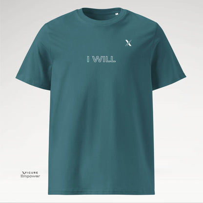 Xfigure Determination I WILL Tee in Stargazer Ambition - Bold Unisex Statement Shirt