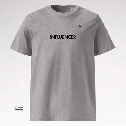 Heather Grey Influencer T-shirt - Front View - Ambition Line
