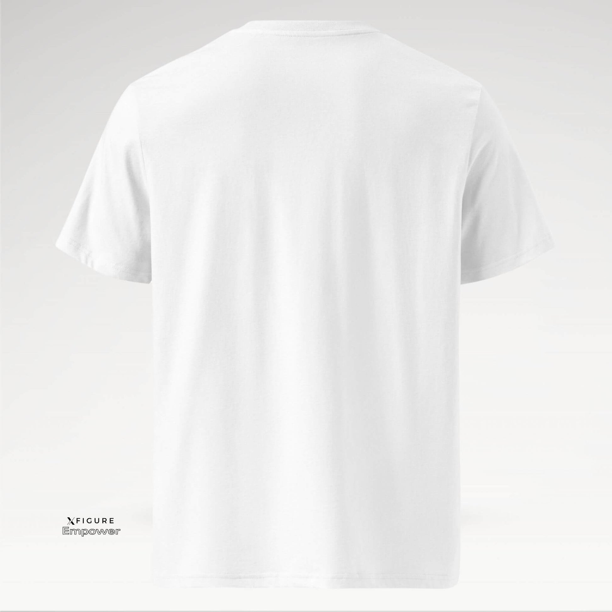 Xfigure Identity I AM Tee in Pure White - Bold Unisex Statement Shirt back
