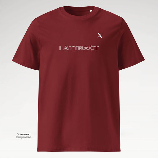 Xfigure Magnet I ATTRACT Tee in Burgundy Majestic - Empowering Unisex T-shirt