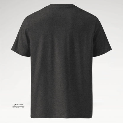 Xfigure Radiate I LOVE Tee in Dark Heather Grey Steady - Bold Unisex Statement Shirt back