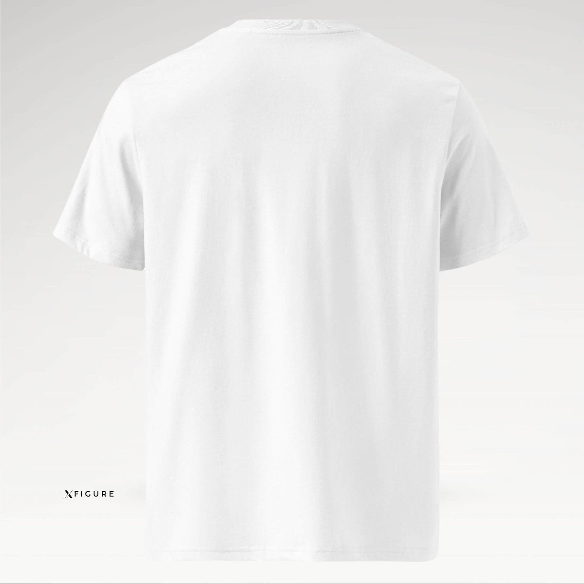 Back View of limitless XFIGURE Tee in Prestige White